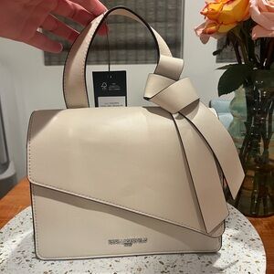 Karl Lagerfeld Parisian Cream Handbag with Crossbody Strap - NWT